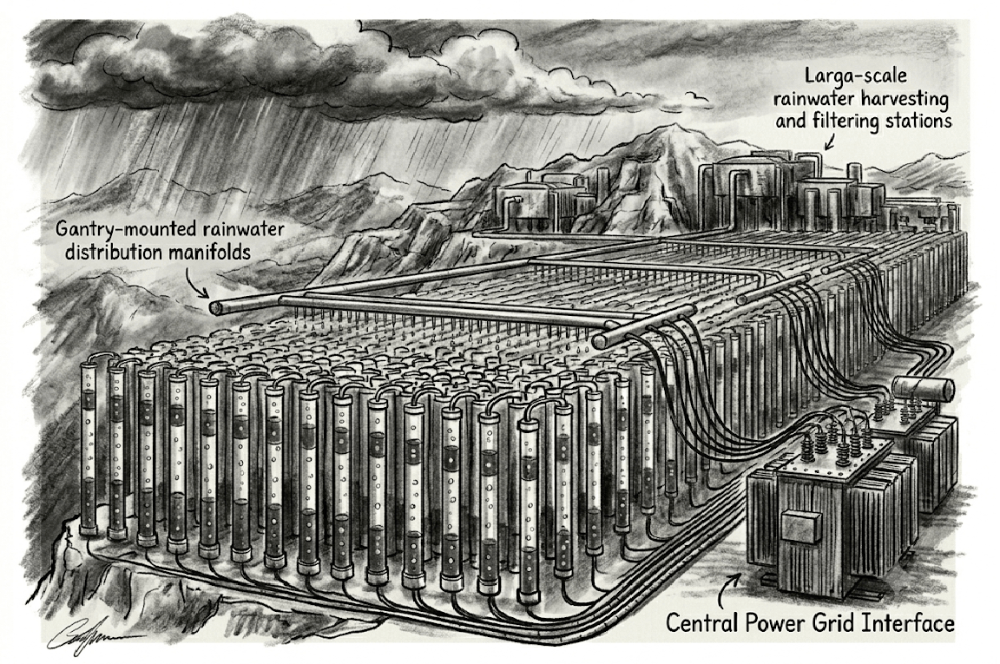 Electicity from rain