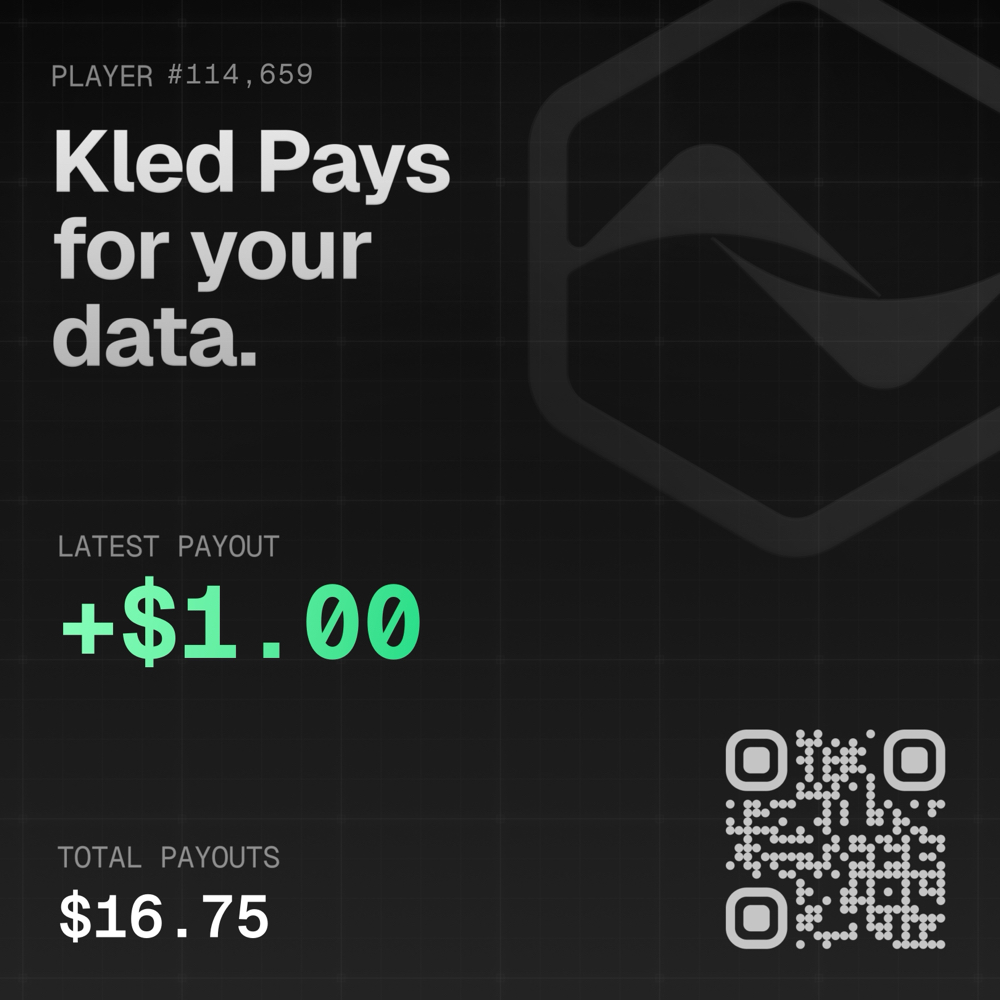 Get Paid for Your Data With Kled
