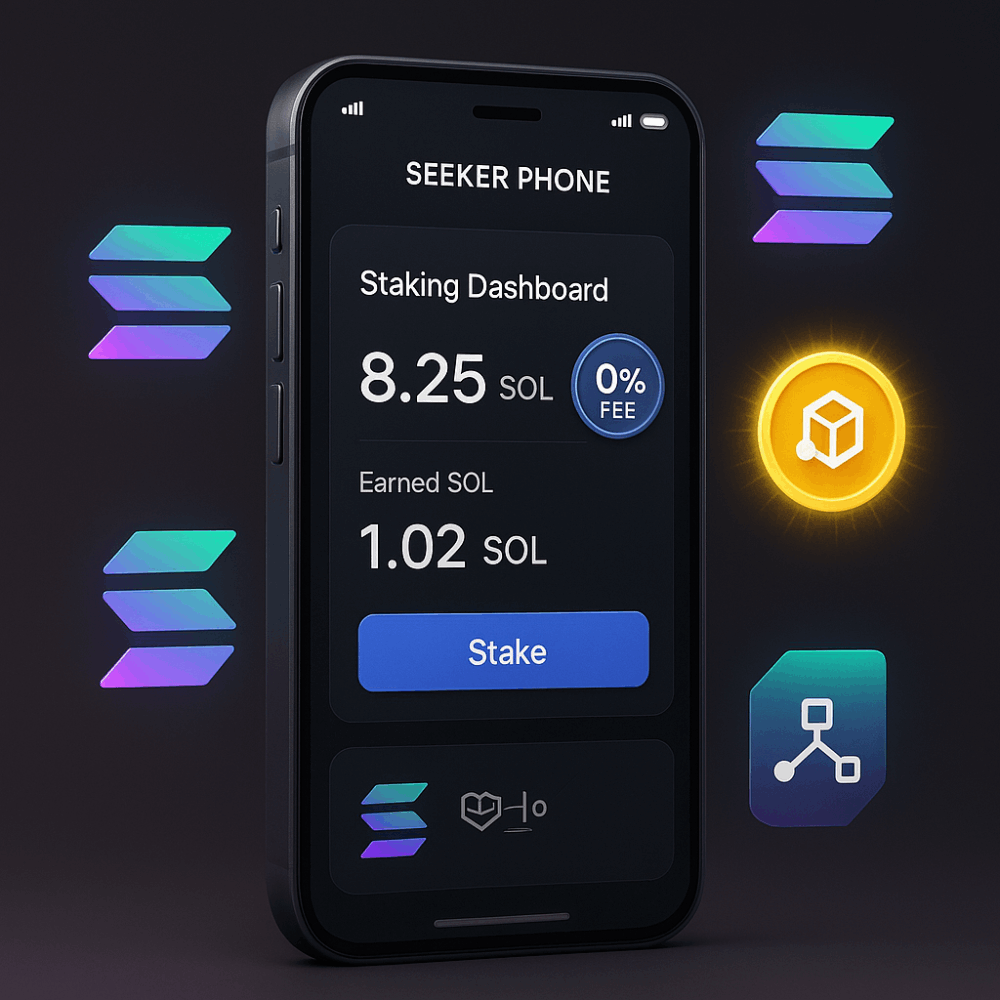 Solana’s Seeker Phone Ships with Built-In SOL Staking — No Fees & One-Tap Rewards