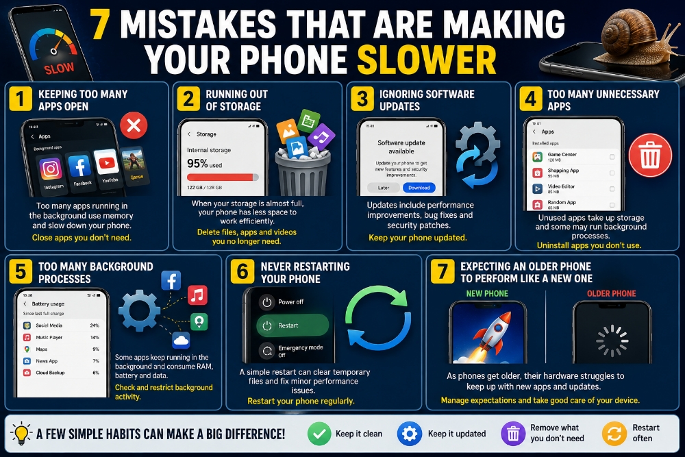7 Mistakes That Could Be Making Your Phone Slower