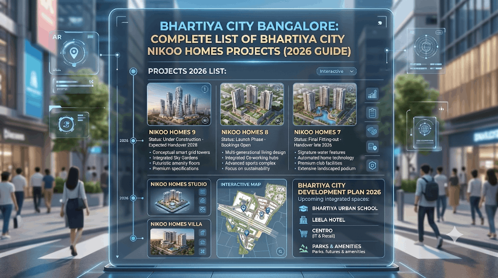 Bhartiya City Bangalore | Complete List of Nikoo Homes Projects (2026)