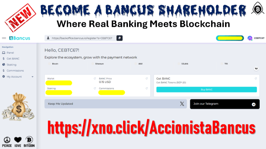 Become a Bancus Shareholder: Where Real Banking Meets Blockchain.