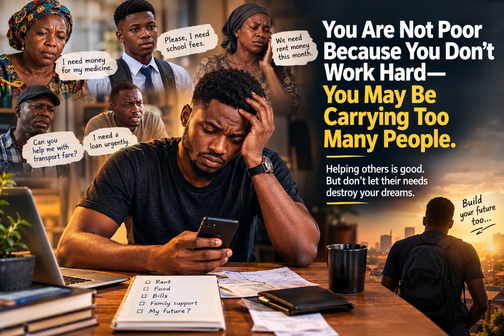 YOU ARE NOT POOR BECAUSE YOU DON'T WORK HARD—YOU MAY BE CARRYING TOO MANY PEOPLE