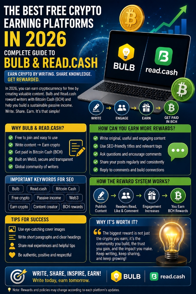 2026's Best Free Crypto Earning Platforms: The Ultimate Bulb & Read.cash Guide