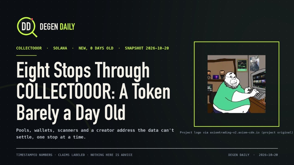 Eight Stops Through COLLECTOOOR: A Token Barely a Day Old
