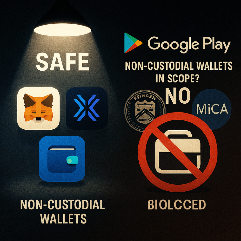 Google clarifies: Non-custodial wallets are safe on Play Store.