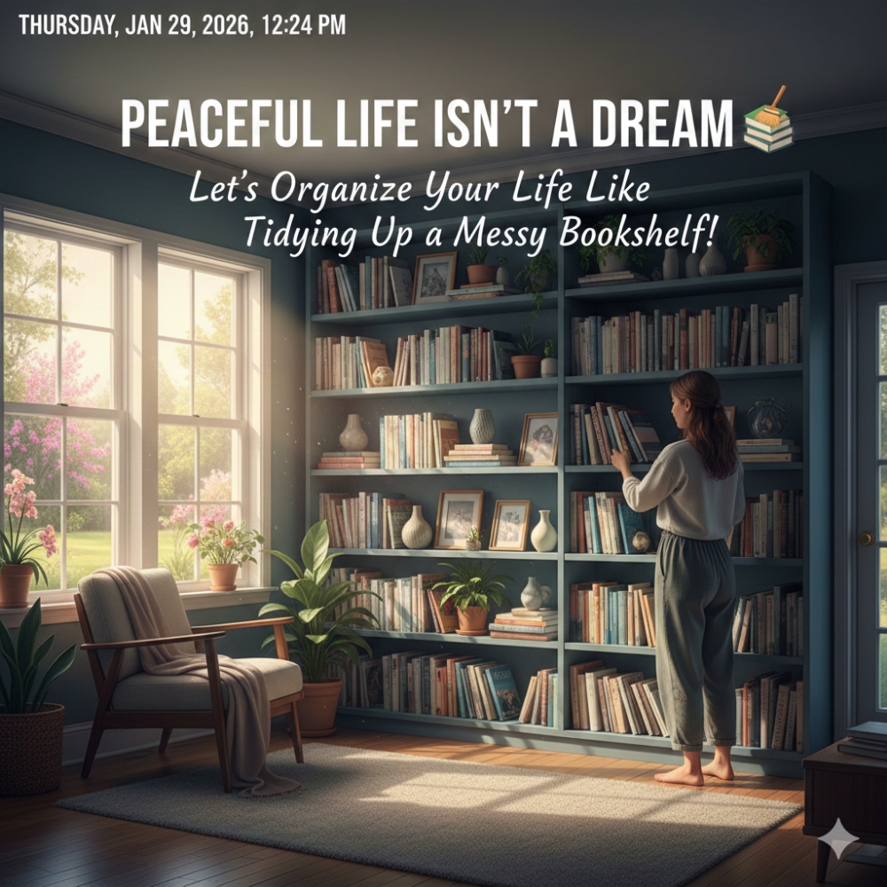 A Peaceful Life Isn’t a Dream: Let’s Organize Your Life Like Tidying Up a Messy Bookshelf!