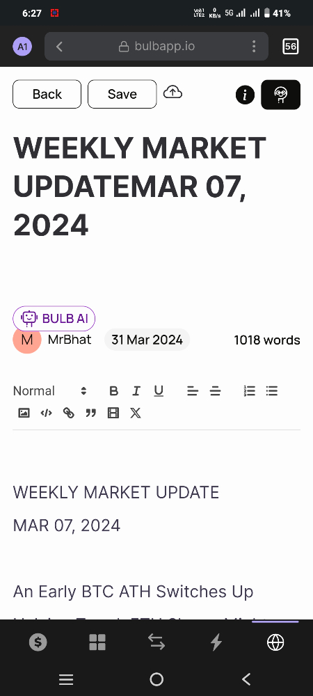 WEEKLY MARKET UPDATEMAR 07, 2024