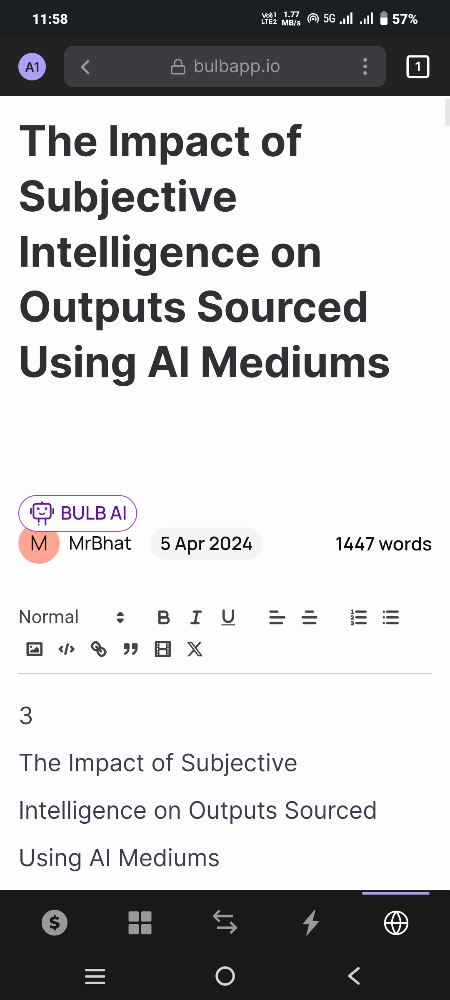 The Impact of Subjective Intelligence on Outputs Sourced Using AI Mediums