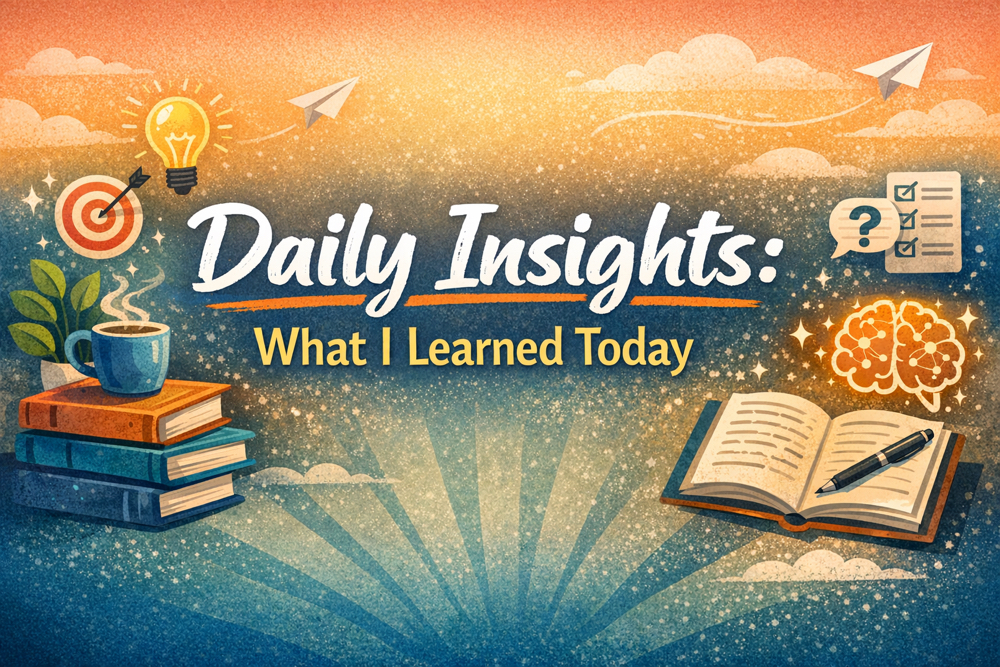 Daily Insights: What I Learned Today