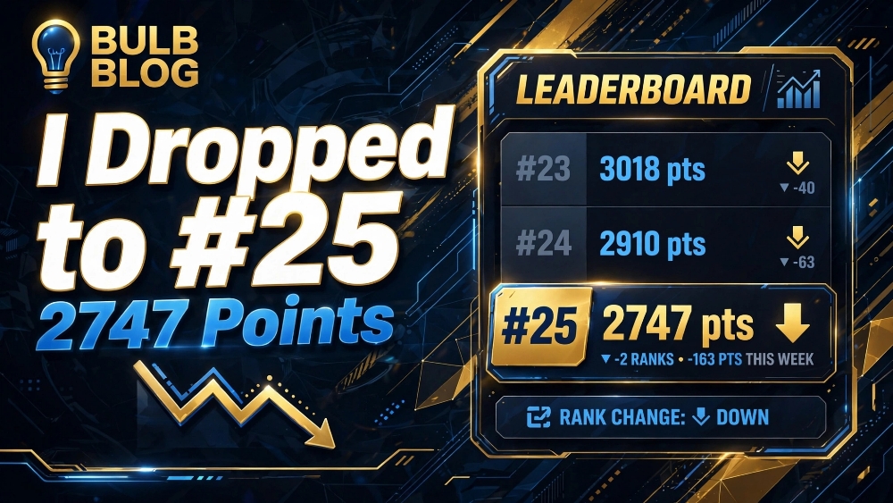 *I Dropped to #25 on BULB With 2,747 Points — Here's Why