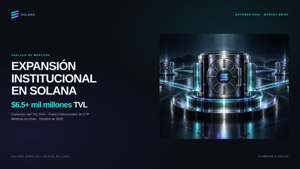 Crecimiento institucional en Solana: TVL en máximos y aceleración en flujos de ETFs