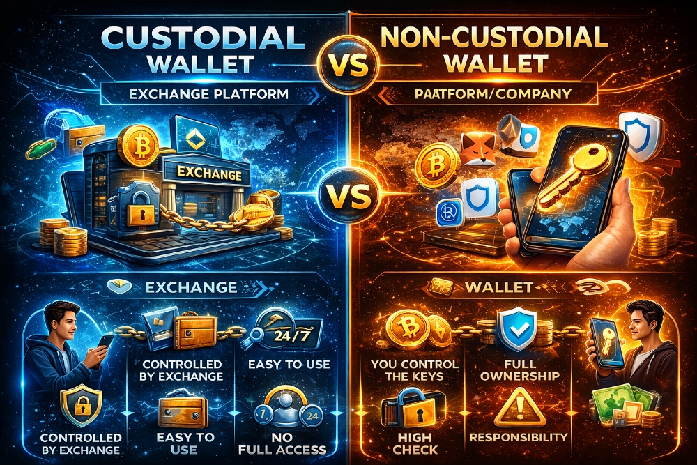 What is the difference between Custodial Wallet and non_Custodial Wallet