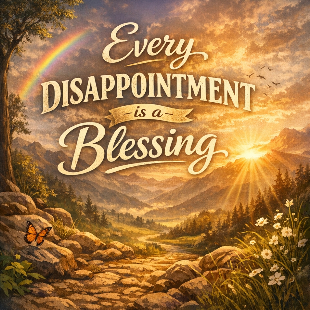 Every disappointment is a blessing