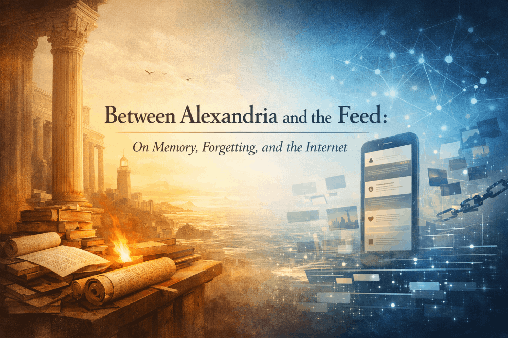 Between Alexandria and the Feed: On Memory, Forgetting, and the Internet