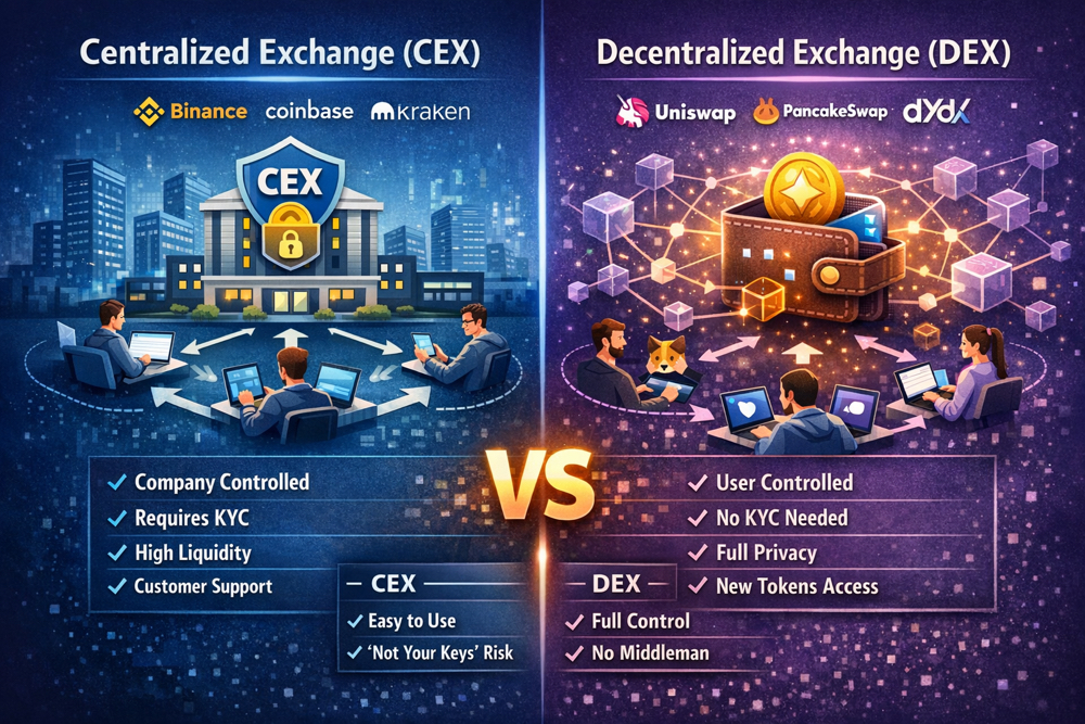 Centralized vs Decentralized Exchanges: What Every Crypto User should know