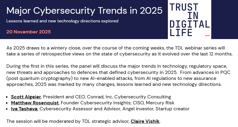 Major Cybersecurity Trends of 2025 - Panel Discussion