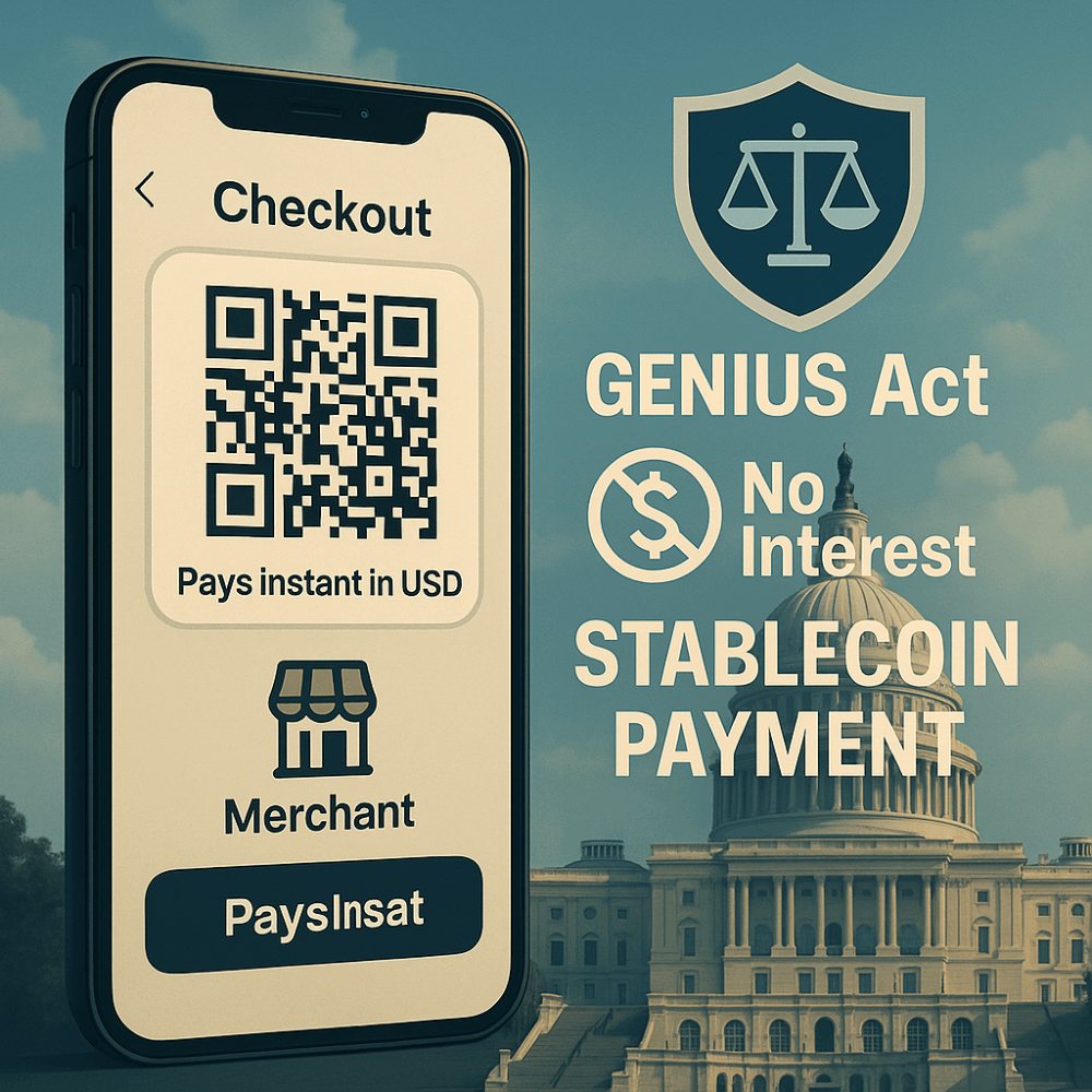 Under the GENIUS Act, stablecoins drop yield, lean into utility. Real payments, not speculation.