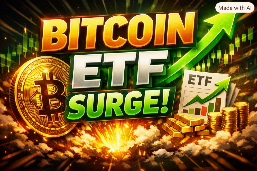 $853 MILLION FLOODS BITCOIN ETFs IN ONE WEEK — WALL STREET'S GRIP ON CRYPTO JUST TIGHTENED"