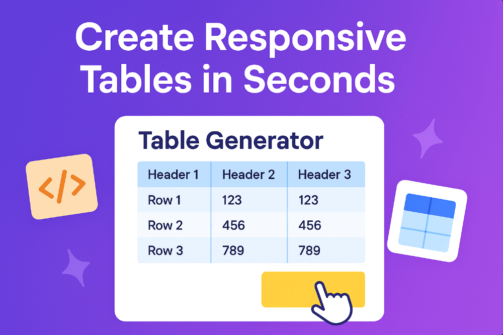 Ultimate HTML Table Generator: Create Perfect Tables Without Code
