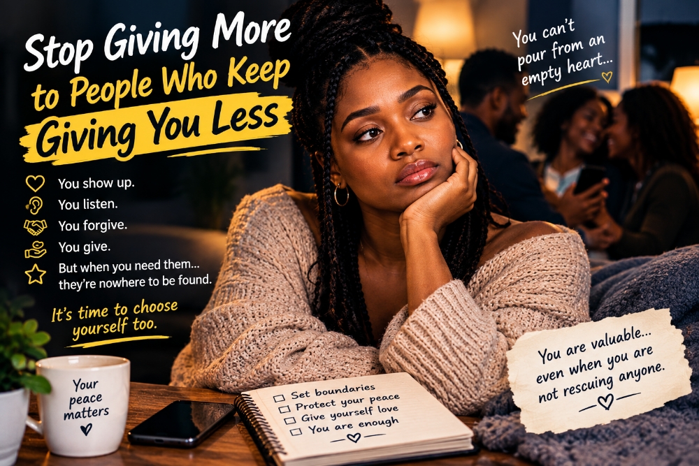 STOP GIVING MORE TO PEOPLE WHO KEEP GIVING YOU LESS