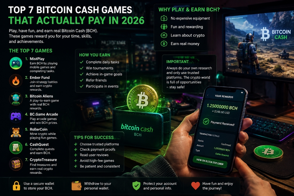 Top 7 Bitcoin Cash Games That Actually Pay in 2026