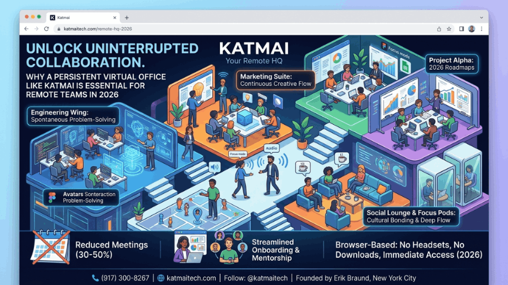 Why a Persistent Virtual Office Like Katmai is Essential for Remote Teams in 2026