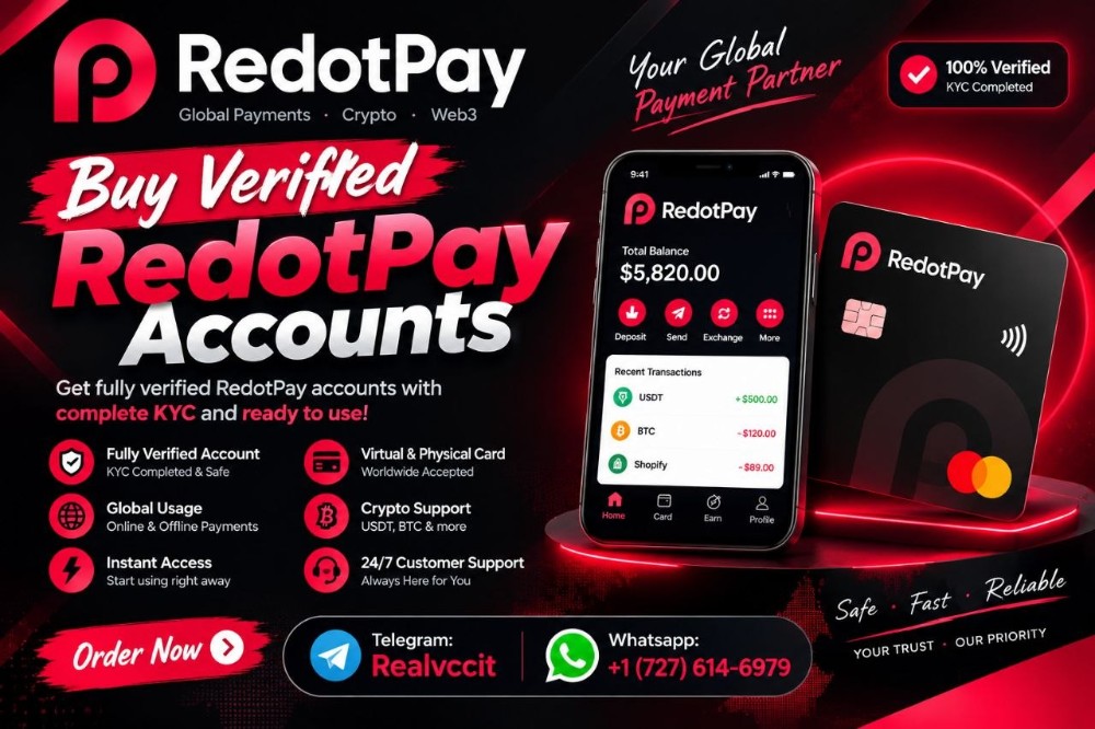 5 Best Platfrom To Buy Verified RedotPay Accounts