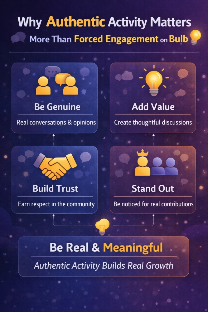Why Authentic Activity Matters More Than Forced Engagement on Bulb