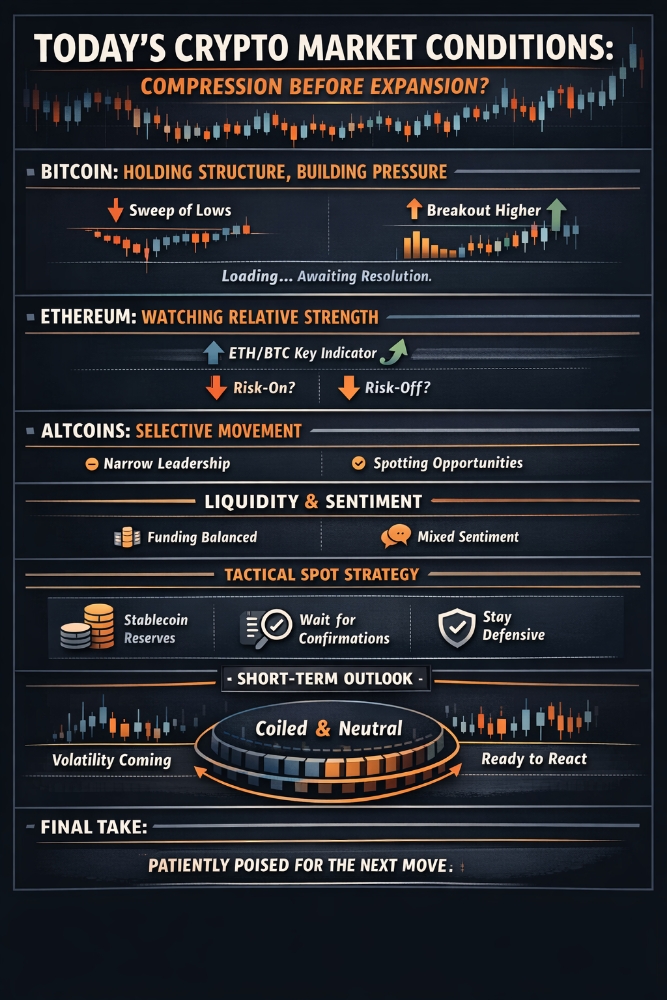 Today’s Crypto Market Conditions: Compression Before Expansion?