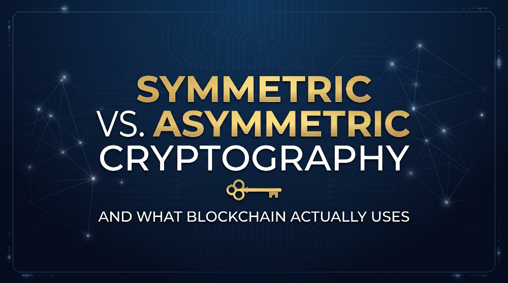 Symmetric vs Asymmetric Cryptography, and What Blockchain Actually Uses