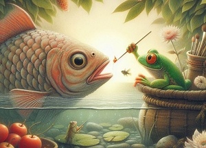 A Fish and A Frog Find Love