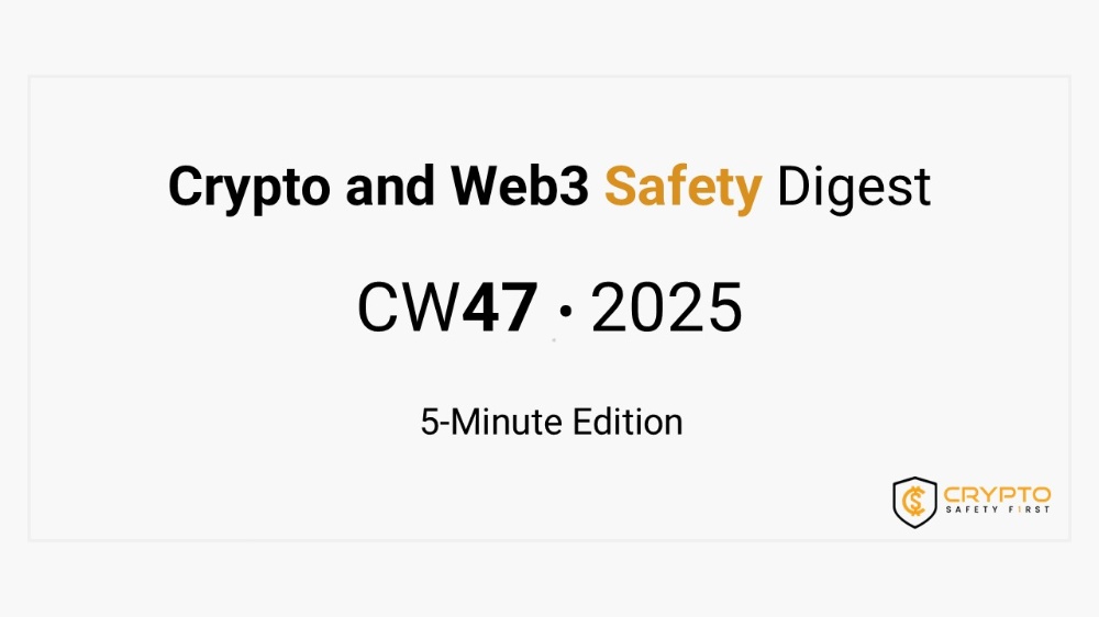 Weekly Crypto and Web3 Safety Digest - CW47