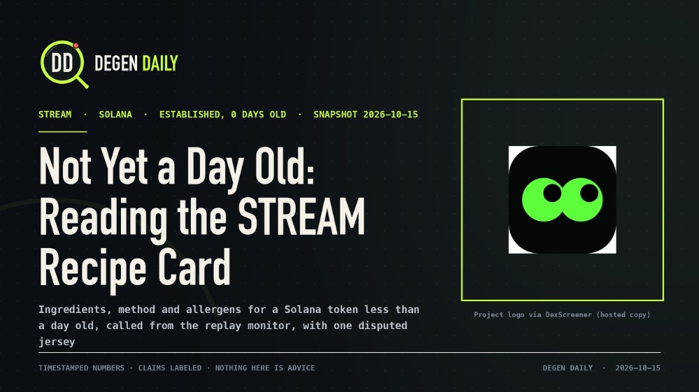 Not Yet a Day Old: Reading the STREAM Recipe Card