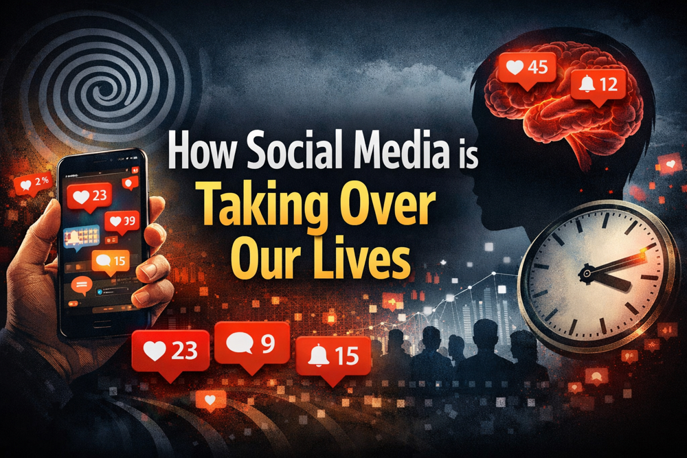 “We don’t notice it, but social media is slowly taking over our lives.”