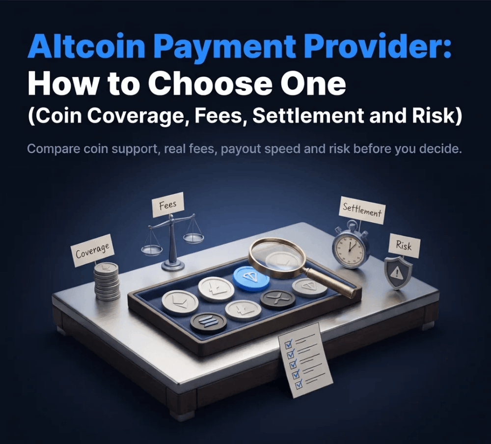 Altcoin Payment Provider: How to Choose One (Coin Coverage, Fees, Settlement and Risk)
