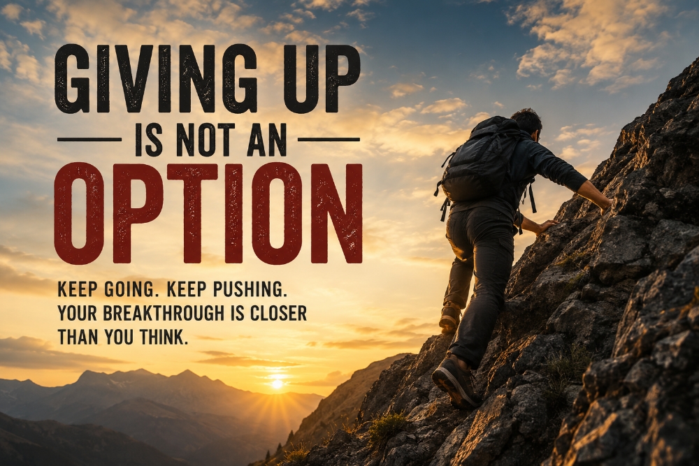 Why Giving Up Is Not an Option