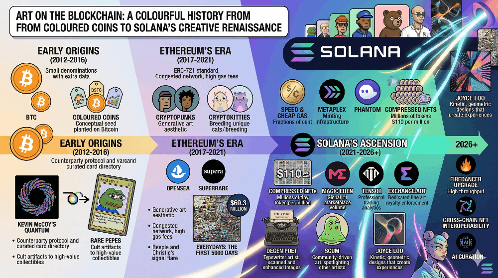 The Colourful, Chaotic, and Surprisingly Beautiful History of Art on the Blockchain