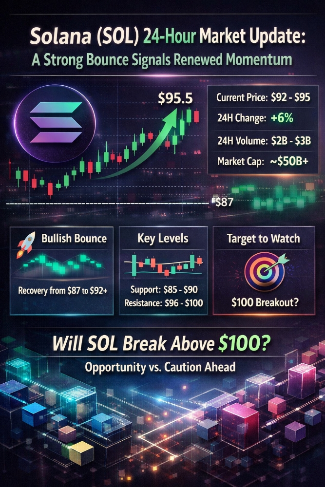 Solana (SOL) 24-Hour Market Update: A Strong Bounce Signals Renewed Momentum