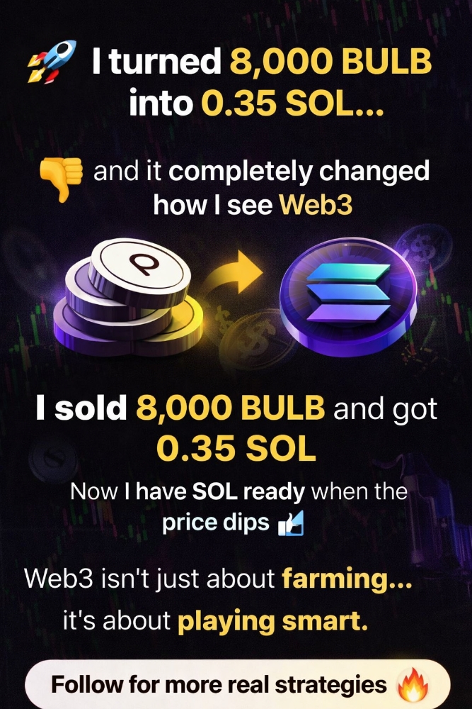 🚀 I turned 8,000 BULB into 0.35 SOL… and it completely changed how I see Web3 👇