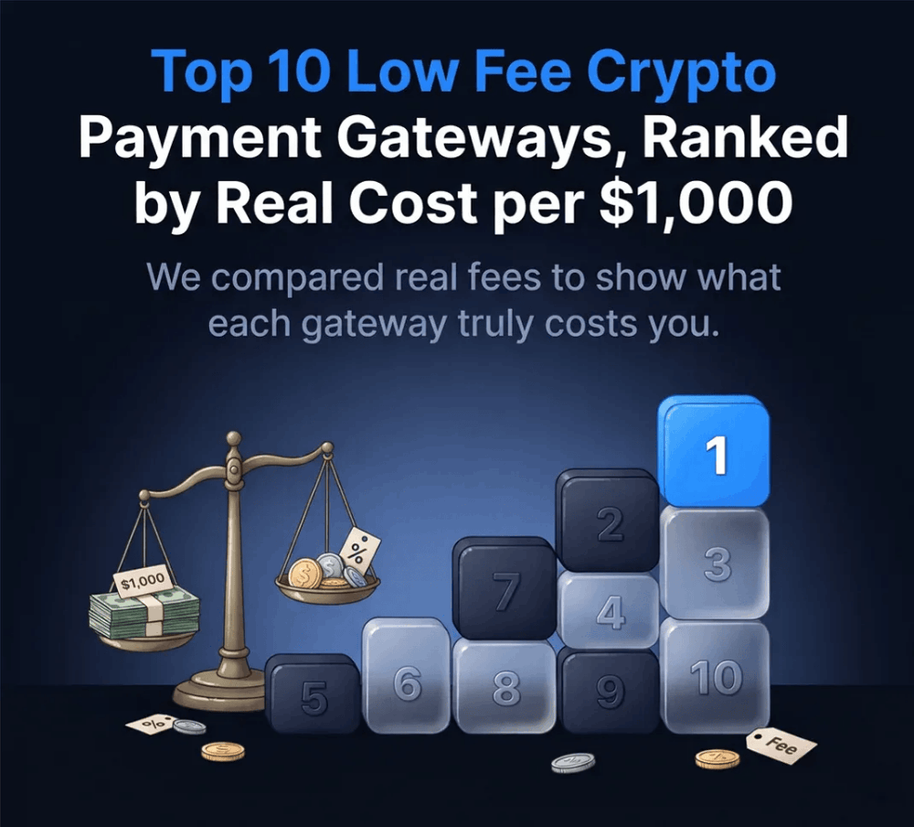 Top 10 Low Fee Crypto Payment Gateways, Ranked by Real Cost per $1,000