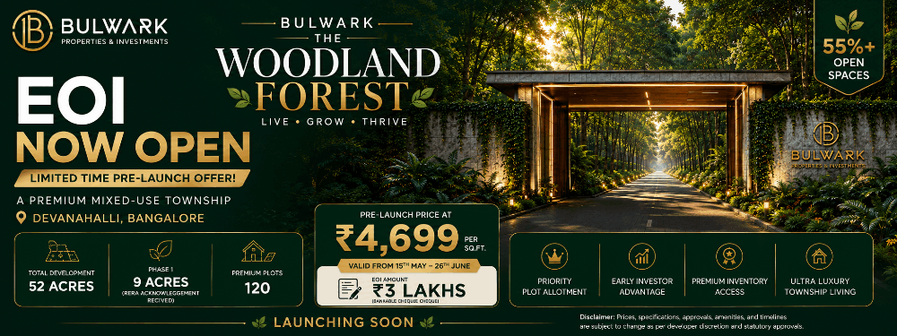 New 52 Acre Plotted Township Announced at Devanahalli Bangalore