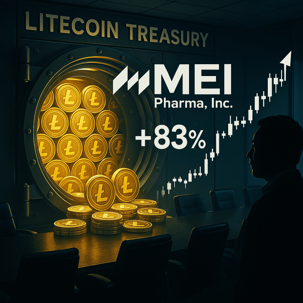 MEI Pharma Goes Full Crypto — Litecoin Treasury Boosts Stock 83%+ in Wall Street Debut