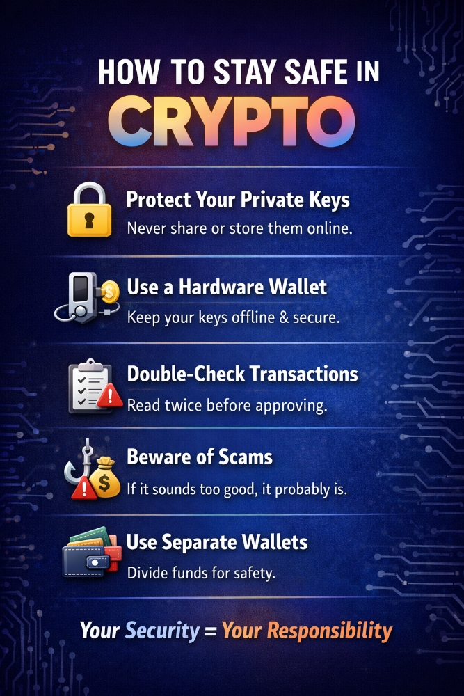 A simple guide on how to stay safe in crypto