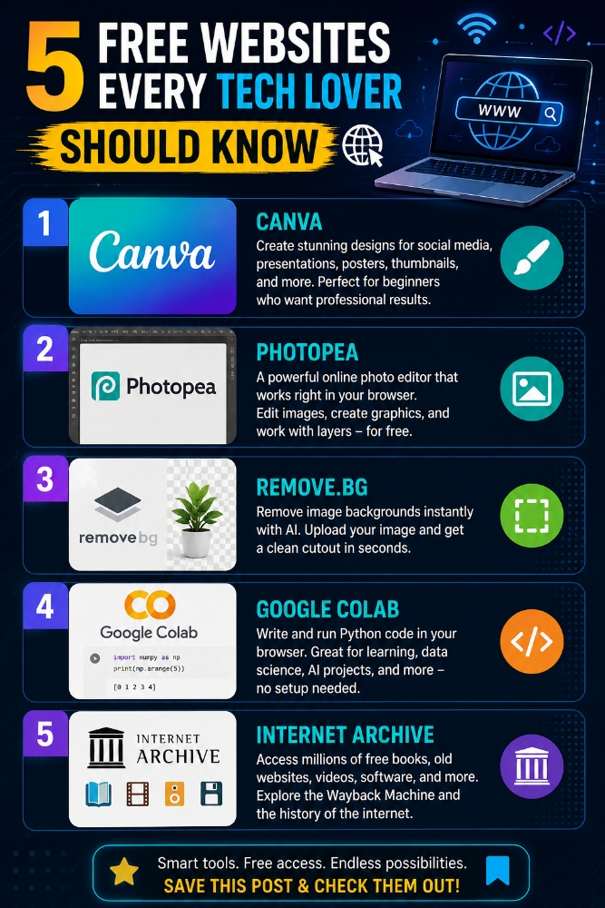 5 Free Websites Every Tech Lover Should Know in 2026