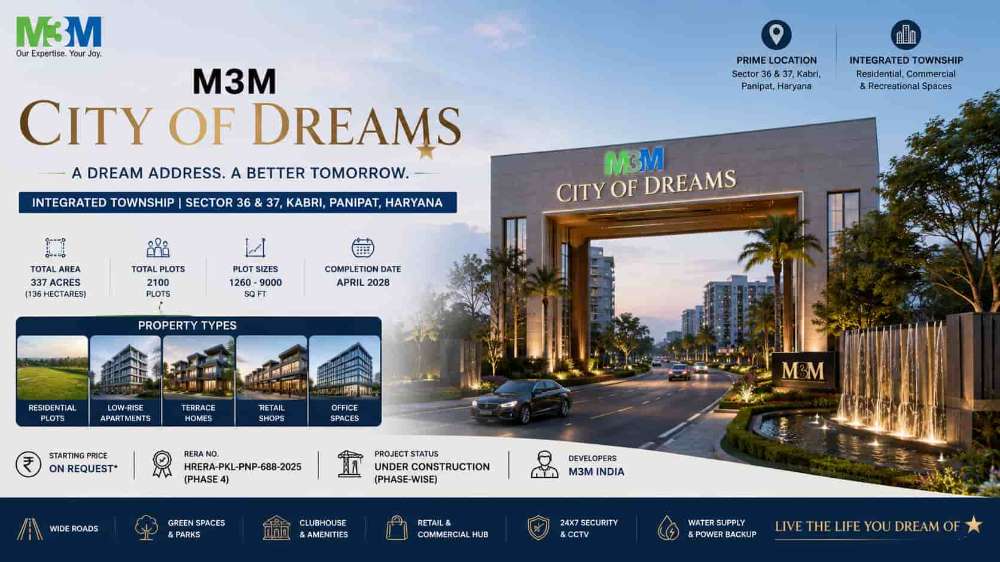 M3M City of Dreams Panipat Sector 36 & 37, Panipat