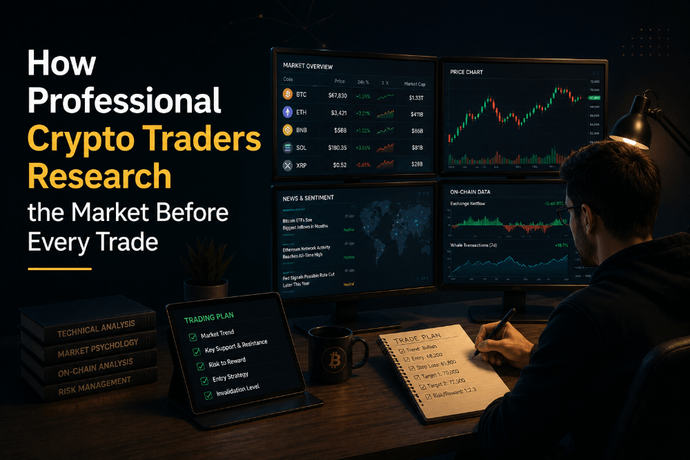 How Professional Crypto Traders Research the Market Before Every Trade