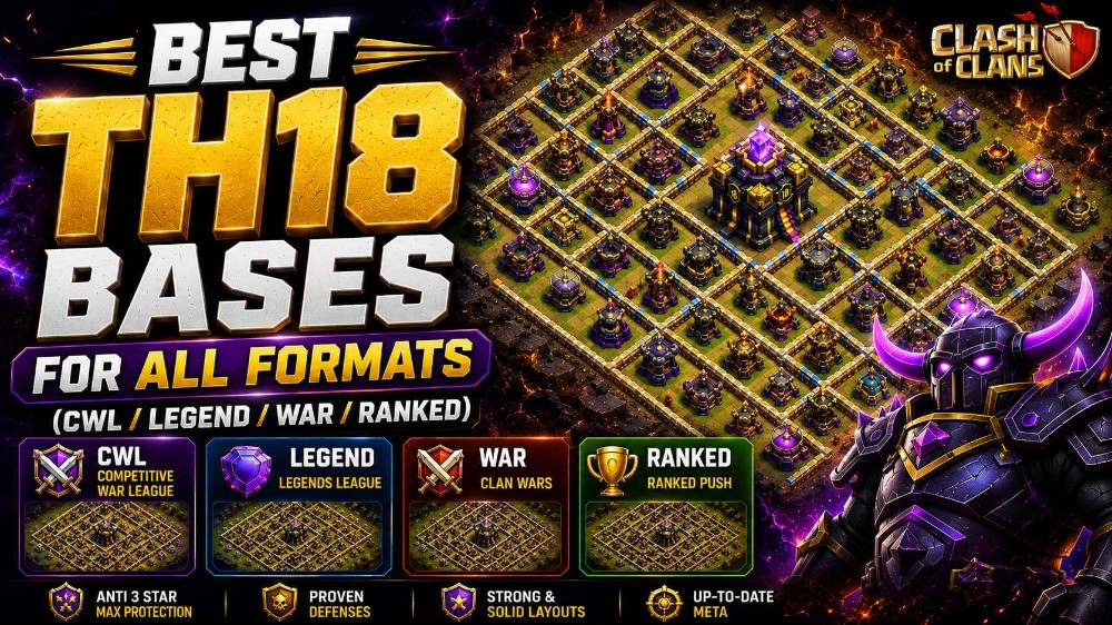 Best TH18 Bases For ALL Formats (CWL/Legend/War/Ranked)