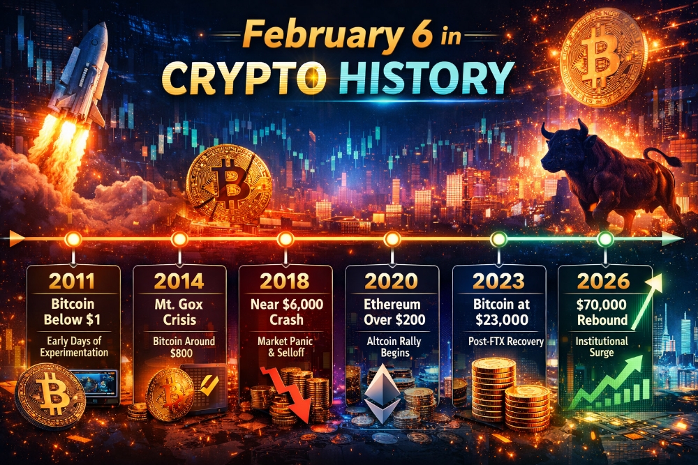 February 6 in Crypto History: From Bitcoin Below $1 to $70,000 Swings