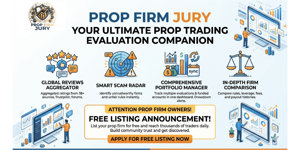 Get Listed Get Discovered — Free Invitation for Listing on PropFirmJury